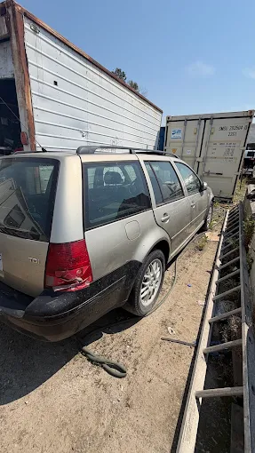 Non running vehicle prepared for scrap car removal